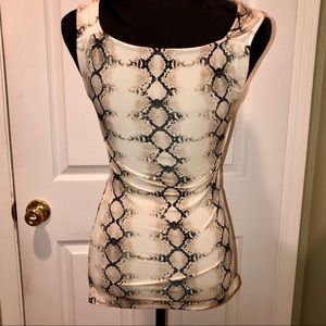 XOXO Tops - XOXO Snakeskin Print Cowl Neck Short Sleeve Blouse XOXO Tops - XOXO Snakeskin Print Cowl Neck Short Sleeve Blouse